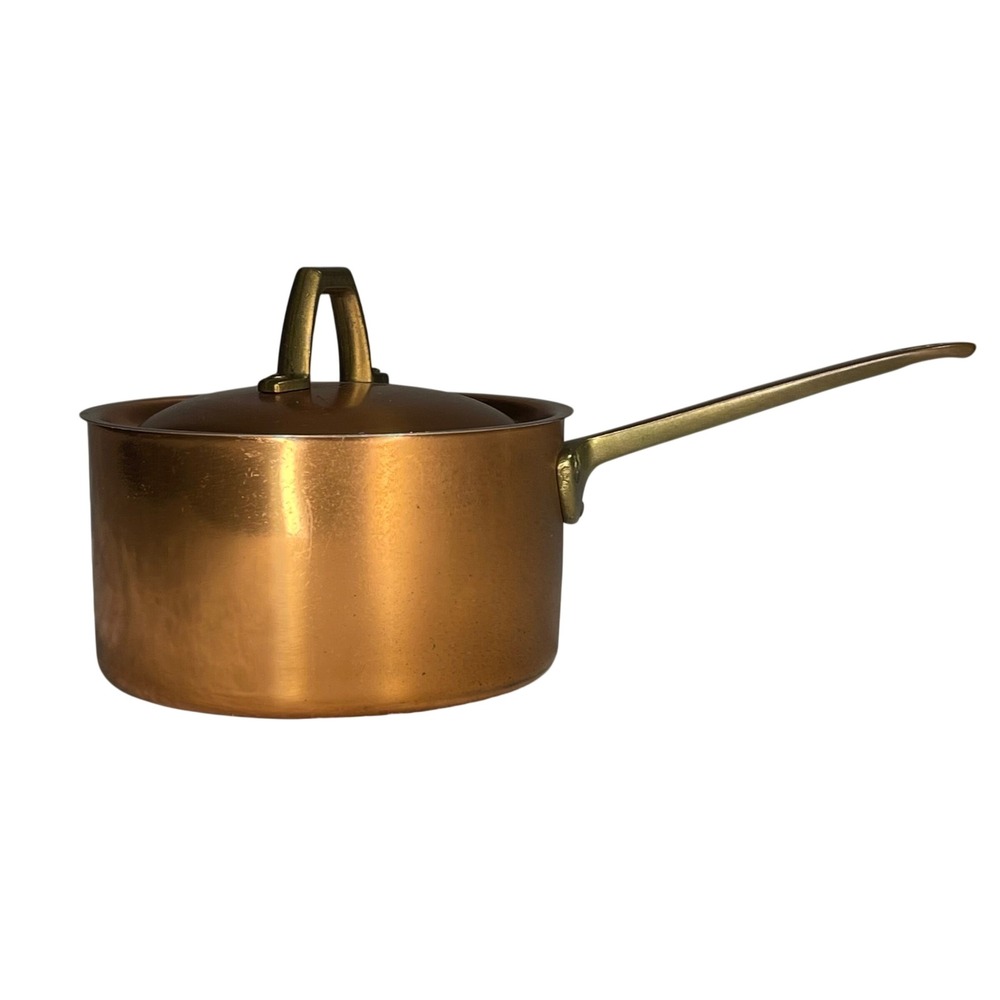 New Paul Revere Limited Edition Rever Ware Copper 1Q Saucepan w/Lid USA NOS